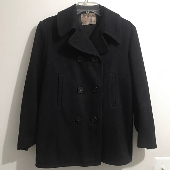 Fox Knapp Vintage 1960s 8 Anchor Button Pea Coat - Picture 3 of 9